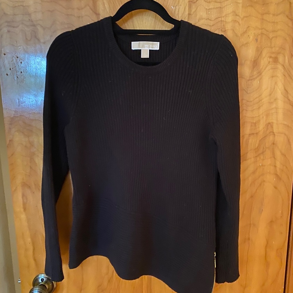 Michael Kors black ribbed sweater